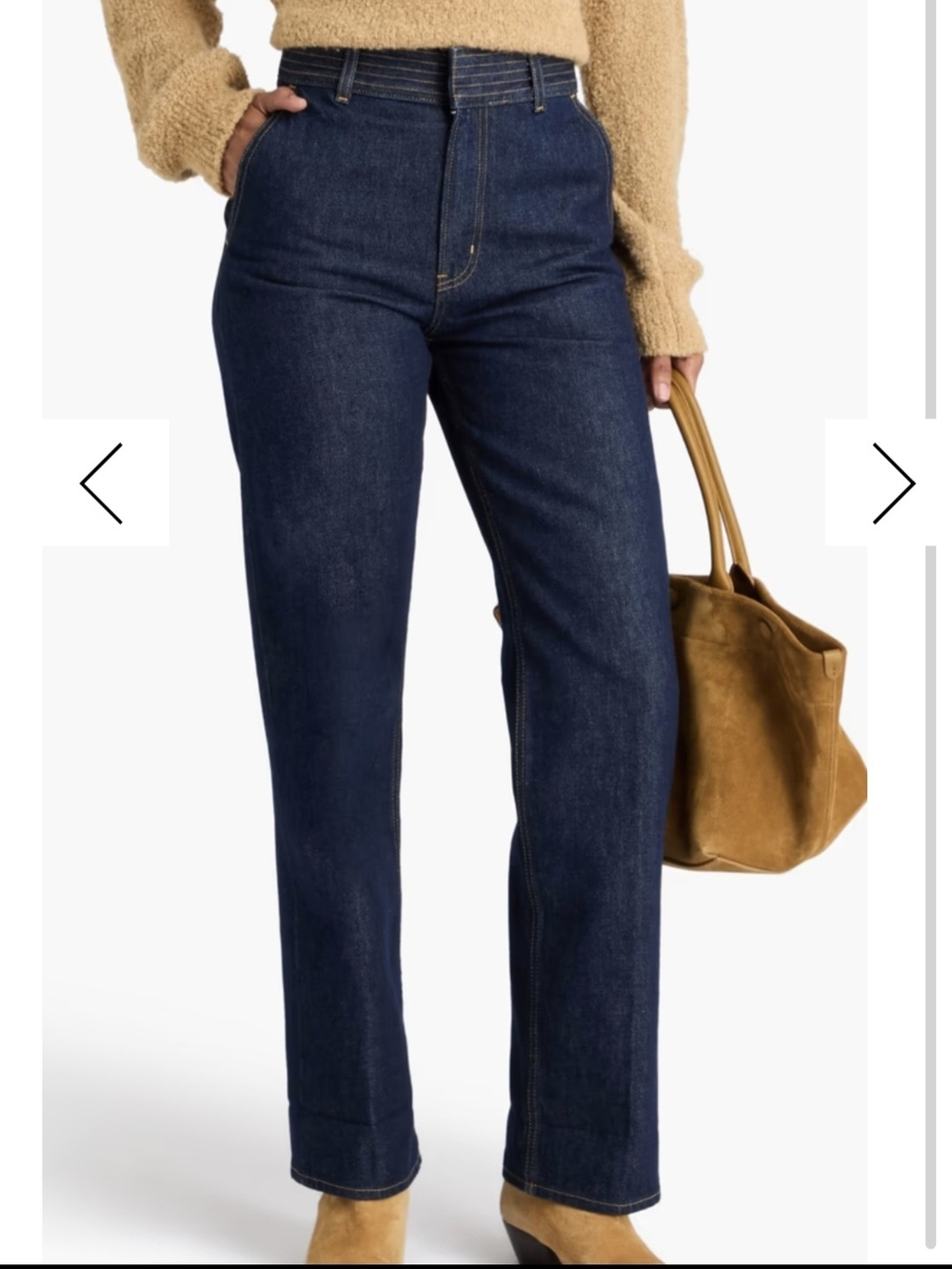 Frame Denim Dark Indigo Straight Leg Jeans
